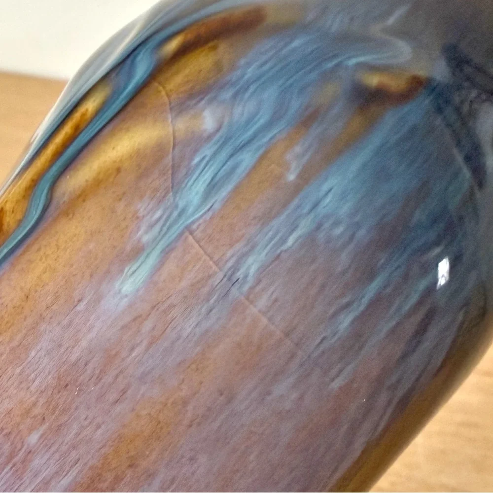 Bill Campbell Studio Pottery 7.5” Inch Vase Signed Drip Glaze Artisan Wabi Sabi - Picture 13 of 15